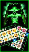 Hình nền bàn phím Green Skull  ảnh chụp màn hình 3