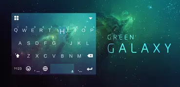 最新版、クールな Green Galaxy のテーマキーボー