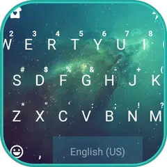 Tema Keyboard Green Galaxy