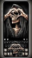 Keyboard Grim Reaper Skull Lov poster
