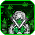 ikon Tema Keyboard Gun Weed Cool Lady