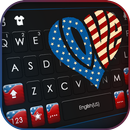 Heart USA Flag Keyboard Backgr APK