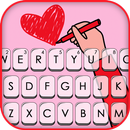 Fundo do Teclado Heart Doodle  APK