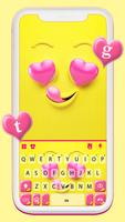 Fundo do Teclado Heart Eyes Emoji Cartaz