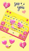 Fundo do Teclado Heart Eyes Emoji imagem de tela 2