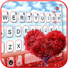 Tema Keyboard Heart Love Tree ícone