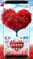 Tema Keyboard Heart Love Tree Cartaz