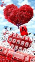 Tema Keyboard Heart Love Tree imagem de tela 1