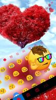 Tema Keyboard Heart Love Tree imagem de tela 2