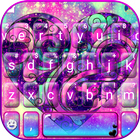 Heart 3d Galaxy Klavye Teması simgesi