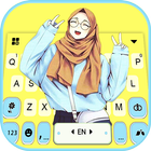 ثيم لوحة المفاتيح Hijab Girl أيقونة