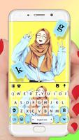 Thème de clavier Hijab Girl Affiche