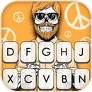 Fundo do Teclado Hipster Guy APK