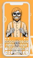 Fond de clavier Hipster Guy Affiche