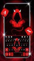 خلفية الكيبورد Hoodie Devil الملصق