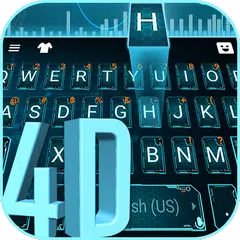 最新版、クールな Hologram 4d のテーマキーボード アプリダウンロード