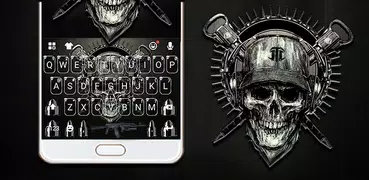 Horror Guns Skull Warrior Keyb