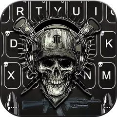 Baixar Tema Keyboard Horror Guns Skul APK