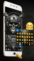 Tema Keyboard Horror Guns Skul imagem de tela 1
