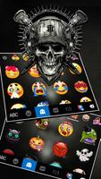 Tema Keyboard Horror Guns Skul imagem de tela 2