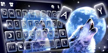 Tema Keyboard Howling Wolf Moo