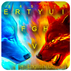 Ice And Fire Wolf Keyboard Theme icon