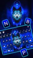 خلفية الكيبورد Ice Neon Wolf تصوير الشاشة 1