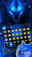 Tema Keyboard Ice Wolf 3d imagem de tela 2