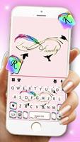 Tema Keyboard Infinity Feather poster