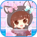 Kawaii Bow Girl Teclado APK