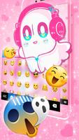 Tema de Teclado Kawaii Earphon imagem de tela 1