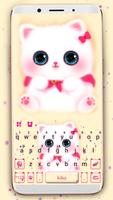 Kawaii Kitty Cat Teclado Poster