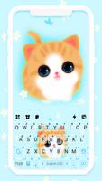 Fond de clavier Kawaii Kitty L Affiche