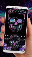 Tema Keyboard King Black Skull Cartaz