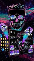 Tema Keyboard King Black Skull imagem de tela 1