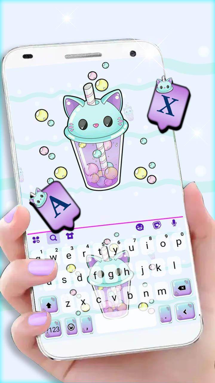 Latar Belakang Keyboard Kitty Bubble Tea For Android APK Download
