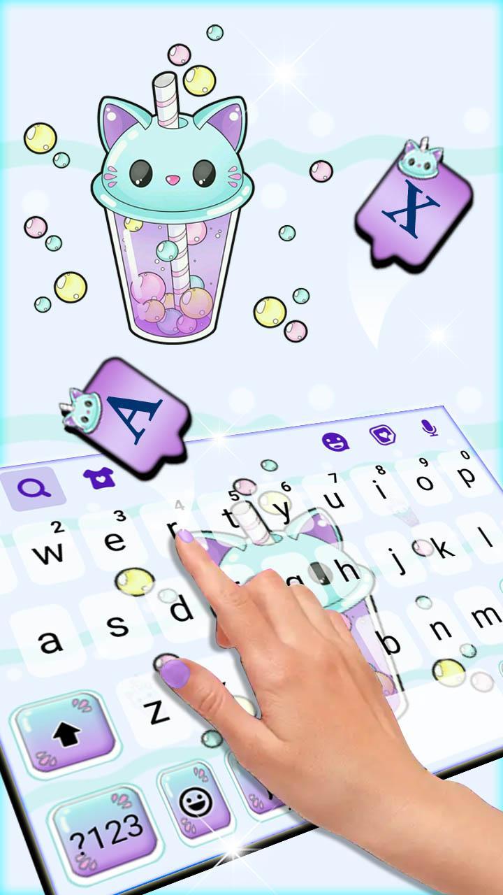 Latar Belakang Keyboard Kitty Bubble Tea For Android APK Download