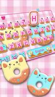 Tema Keyboard Kitty Cat Donuts Cartaz