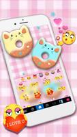 Tema Keyboard Kitty Cat Donuts imagem de tela 2