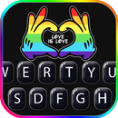 Fundo do Teclado LGBTQ Heart APK