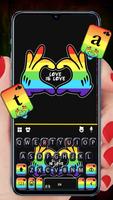 Fundo do Teclado LGBTQ Heart Cartaz