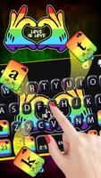 Fundo do Teclado LGBTQ Heart imagem de tela 1