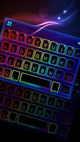 Led Neon Color Tastatur-Thema Plakat