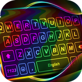最新版、クールな LED Neon Glow のテーマキーボ