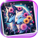 Neon Night Wolf Theme APK