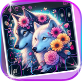 Neon Night Wolf Theme icon
