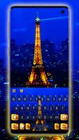 Fundo do Teclado Light Eiffel  Cartaz