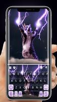 Fundo do Teclado Lightning Cat Cartaz