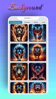 Lion habitat Neon Keyboard poster