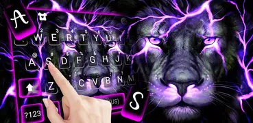 Lightning Neon Lion Tema de te